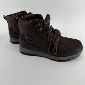 Weatherproof Jenkins Mens Brown Hiking Boots Ankle Lace Up Memory Foam Size 9